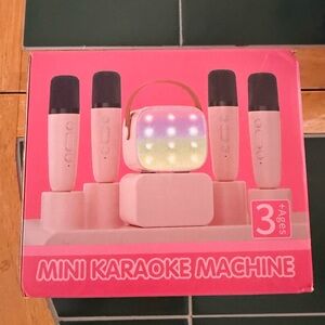 Mini Karaoke Machine with Microphones
